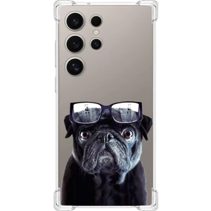 Printify Samsung Galaxy S24 Ultra Uyumlu Köpek 3 Baskılı Şeffaf Köşe Korumalı Antişok Kılıf