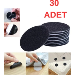 30 Adet Halı Kilim Kaydırmaz Cırt Yıkanabilir Kendinden Yapışkanlı Sabitleyici Bant Ped