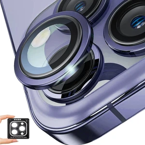 Apple iPhone 14 Pro Max / 14 Pro Uyumlu Safir Kamera Lens Koruyucu Takma Aparatlı Kolay Kurulum
