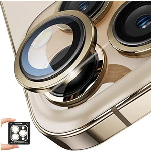 Apple iPhone 14 Pro Max / 14 Pro Uyumlu Safir Kamera Lens Koruyucu Takma Aparatlı Kolay Kurulum