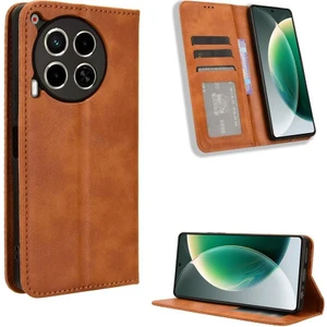 Manyi Mall Tecno Camon 30 4g Cüzdan Pu Deri Manyetik Kapatma Için Kılıf (Yurt Dışından)