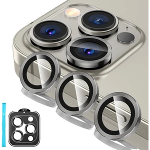 Apple iPhone 15 Pro Max / 15 Pro Uyumlu Safir Kamera Lens Koruyucu Takma Aparatlı Kolay Kurulum