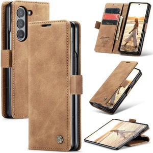 Mays Shop Samsung Galaxy Z Için Flip Case Fold 6 5g Kılıf Kart Yuvası Kickstand Manyetik (Yurt Dışından)