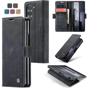 Mays Shop Samsung Galaxy Z Için Flip Case Fold 6 5g Kılıf Kart Yuvası Kickstand Manyetik (Yurt Dışından)