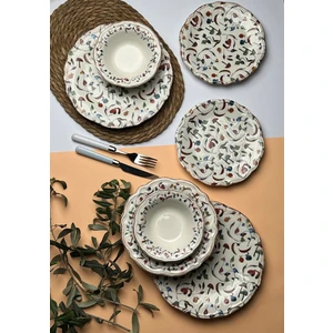 Tabak Evi Fulya Colorido Porselen Yemek Takımı 6 Kişilik 24 Parça