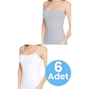 Mood Agenda Kadın Pamuklu Ip Askılı 6'lı Atlet