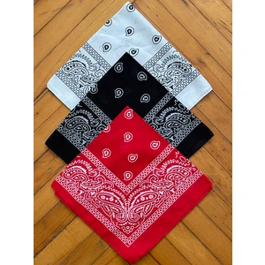 Rupen Kraft  Pamuklu Klasik Şal Desen 3 Adet Bay&bayan Bandana Renkli Bandana Etnik Desenli Bandana