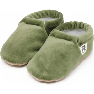 Ella Bonna Kadife Bebek Patiği, Kaydırmaz Taban, Kreş Ayakkabısı Patik, Yeşil