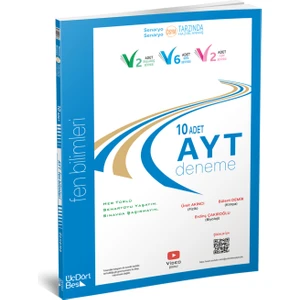 ÜçDörtBeş Yayınları AYT 10’lu Fen Bilimleri Deneme