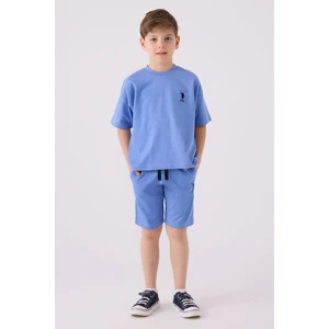 U.S. Polo Assn. Erkek Çocuk Bermuda Takım Açık Indigo
