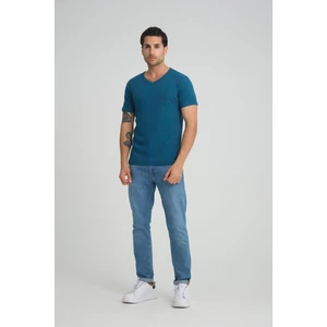 Alexander Gardi V Yaka Fitilli Regular Fit T-Shirt (E24-74602)