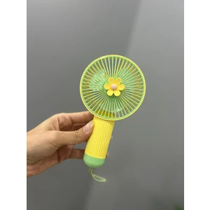 El Fanı Vantilatör USB Şarjlı Taşınabilir 3 Kademeli Çiçekli Mini Fan
