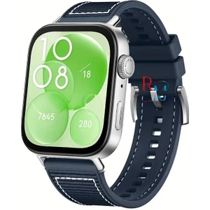 Redmud Teknoloji Huawei Watch Fit 3  ile  Uyumlu Dikiş Desenli Jazzy Spor Kordon