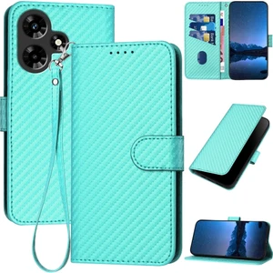 Infinix Hot 30 Için Karbon Fiber Deri Kılıf (Yurt Dışından)