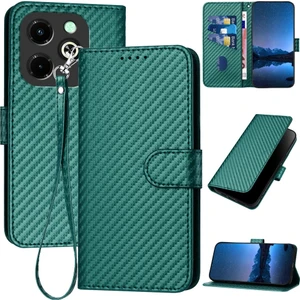 Infinix Hot 40I Için Karbon Fiber Deri Kılıf (Yurt Dışından)