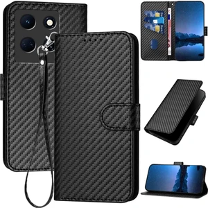 Infinix Note 30 5g Için Karbon Fiber Deri Kılıf (Yurt Dışından)