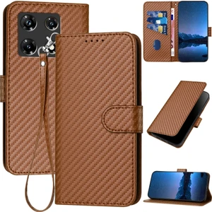 Infinix Note 30 Pro Için Karbon Fiber Deri Kılıf (Yurt Dışından)