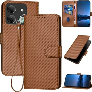 Infinix Smart 7 Hd Için Karbon Fiber Deri Kılıf (Yurt Dışından)