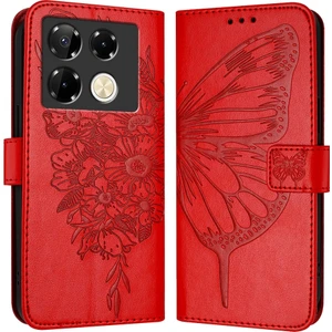 Infinix Note 40 Pro 4g Için Kabartmalı Pu Kılıf (Yurt Dışından)