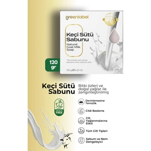Green Label Keçi Sütü Sabunu Doğal Nem Dengeleyici Derinlemesine Temizlik 120 gr Tüm Cilt Tipleri İçin