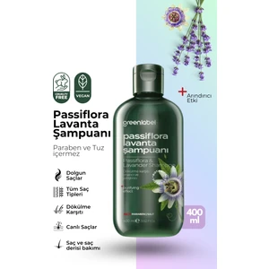 Green Label Passiflora Ve Lavanta Özlü Parabensiz Tuzsuz Kepek Karşıtı Bakım Ve Onarım Şampuanı 400ml