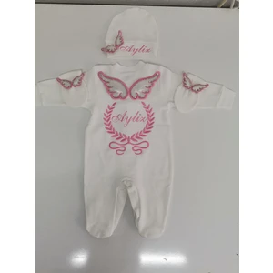 Minik Adımlar Isme Özel Nakışlı Bebek Tulumu Isimli Tulum Seti