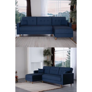 Kilim Mobilya Scandi Köşe Takımı   Uzanmalı Yataklı Köşe Takımı (Hem Sağ Hem Sol Köşe Olarak Kullanılabilir)