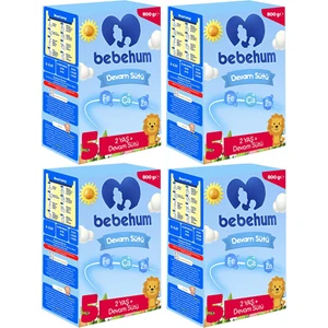 5 No Devam Sütü 2 Yaş+ 800 gr x 4 Adet
