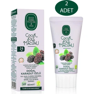 Eyüp Sabri Tuncer Doğal Karadut Özlü 2-6 Yaş Çocuk Diş Macunu 60 ml 2 Adet