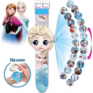 Kız Çocuk Mavi Projeksiyonlu Saat