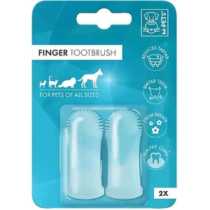 M Pets Finger Silikon Parmak Kedi Köpek Diş Fırçası 2'li