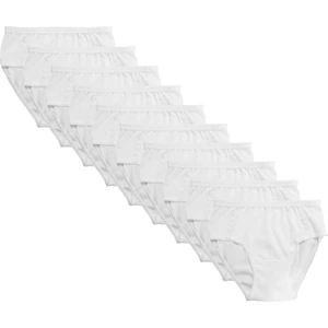 Özkan Underwear Özkan 0825 10'lu Paket Kız Çocuk %100 Pamuklu Ribana Esnek Rahat Papatya Detaylı Külot