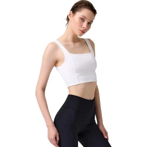 Krem Kare Yaka Crop Top Büstiyer