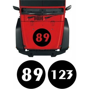 Sticker Usta Kişiye Özel 2 Adet Numara Motosiklet Araba Oto Sticker 00099