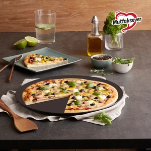 Mutfaksever Biogranit Pizza Tavası 32 cm Black