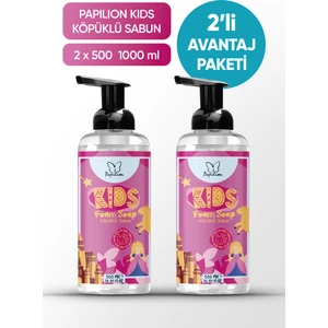 Kids Pembe Prenses Köpük Sabun Çocuklara Özel 2X500 ml