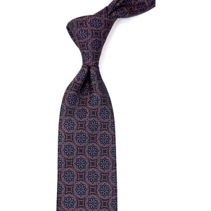 Mürdüm Motif Desen Mendilli Klasik Kravat KK12674