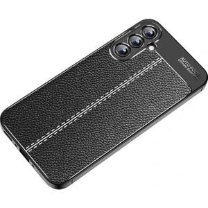 Samsung Galaxy A15 Kılıf Niss Deri Desen Silikon + Ekran Koruyucu