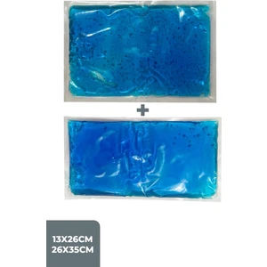 Termojel Sıcak Soğuk Kompres Jel Buz Paketi, Ikili Set 13X26 ve 26X35 Soğutucu Isıtıcı Jel Kompres