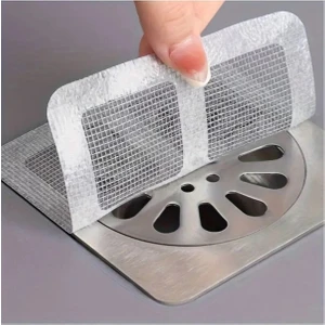 5 Adet Gider Kapatıcı Pislik Tutucu Kendinden Yapışkanlı Banyo Gider Kapağı Çok Amaçlı Çelik Bant