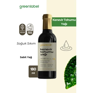 Green Label Kenevir Yağı Soğuk Sıkım %100 Doğal Ve Saf 180ml
