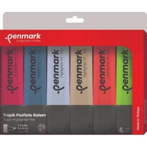 6 Adet Tropik Fosforlu Kalem Seti Farklı Renk Seçenekleriyle Not Almayı Eğlenceli Hale Getirir