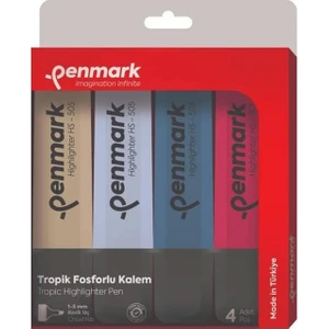 Fosforlu Kalem 4 Renk Set Tropik