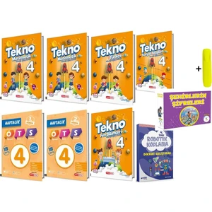 Kırmızı Beyaz Yayınlar Tekno 4. Sınıf Tüm Dersler Seti 18 Kitap