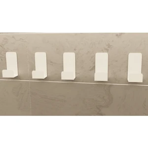 Yapışkanlı Beyaz Askılık Kapı Arkası Bornoz Askılığı Yapışkanlı Mutfak Banyo Askılığı Havlu, Elbise Askılığı 5'li Set 3m Yapışkanlı Tasarım