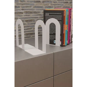 Dekoratif Beyaz Klasik Metal Kitap Tutucu , Kitap Desteği (Ikili Set) MK4B
