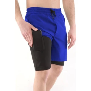 Ghassy Co. Ghassy Co Erkek Running Hızlı Kuruma Micropolyester Arka Fermuar Cepli ve Havlu Halkalı Antrenman Futbol Fitness Kısa Taytlı Şort