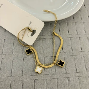 Yoncalı Italyan Gold Çelik Bileklik