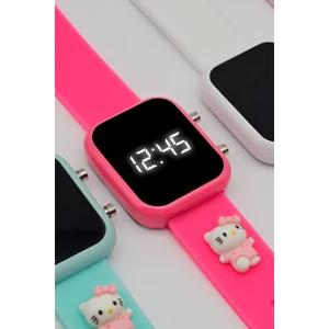 Tutkan Store Kitty Figürlü Çocuk Kol Saati Su Geçirmez Kız Kol Saatleri 3 Yaş Üzeri Uyumludur (Pudra Pembe)