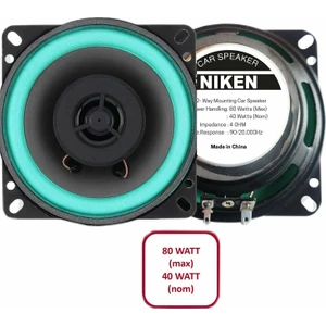 Araç hoparlörü kolon 10cm 4inc 80watt niken 2 ADET